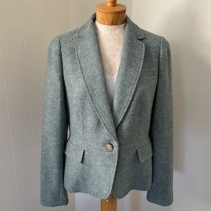 Talbots Women’s Green Wool Blend Blazer Size 14p